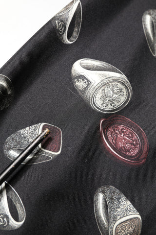 Black Ring Print CrewNeck Sweatshirt  Sweater