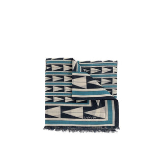 Blue Wool Foulard