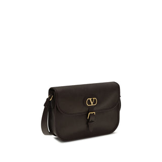 Schultertasche aus braunem Kalbsleder vom Bos Taurus
