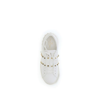 Weiße Kalbsleder Bos Taurus Low-Top-Sneaker