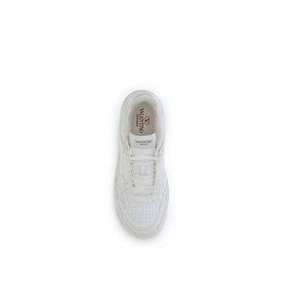 Weiße Kalbsleder Bos Taurus Low-Top-Sneaker