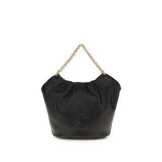 Bolso de hombro Bos Taurus de piel de becerro negra