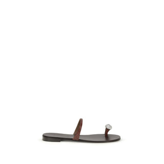 Braune Kalbsleder-Sandalen vom Bos Taurus