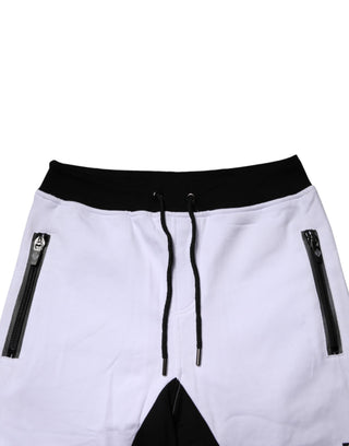 Black White Skinny Jogger Sweatpants Pants