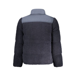 Chaqueta azul de poliéster para hombre