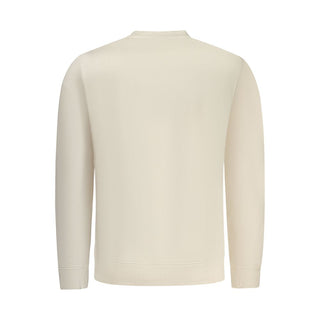 Beige Cotton Men Sweatshirt