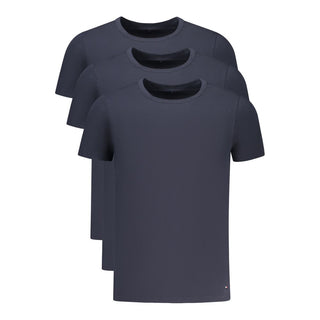 Blaues Baumwoll-Herren-T-Shirt