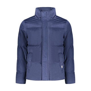 Blaue Polyester-Herrenjacke