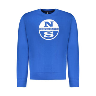 Blaues Baumwoll-Herren-Sweatshirt
