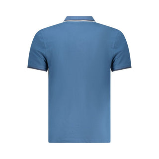 Polo de algodón azul para hombre