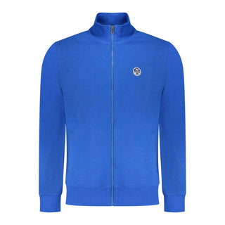 Blue Cotton Men Sweatshirt