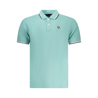 Azzurro Herren-Polo aus Baumwolle