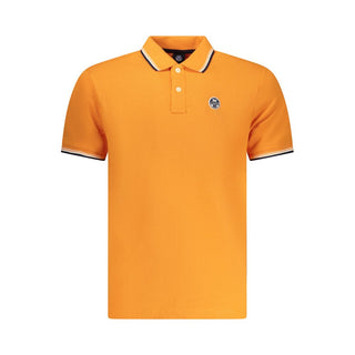 Oranges Herren-Polohemd aus Baumwolle
