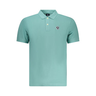 Azzurro Herren-Polo aus Baumwolle