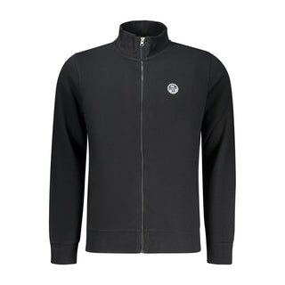 Black Cotton Men Sweatshirt