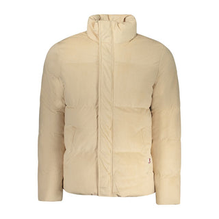 Beige Polyester Men's Jacket