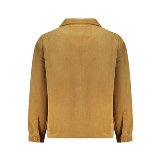 Marrone Polyester Men's Shirt