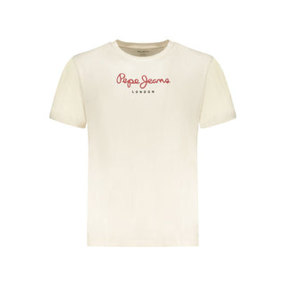 Beige Cotton Men's T-Shirt