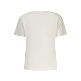 Camiseta blanca de algodón para mujer