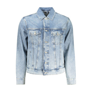 Chaqueta de algodón azul para hombre