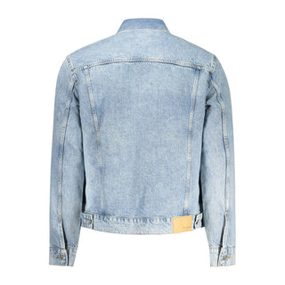 Chaqueta de algodón azul para hombre