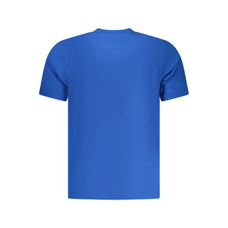 Blue Cotton Men T-Shirt