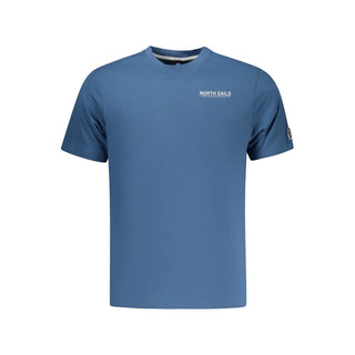 Camiseta azul de algodón para hombre