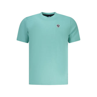 Camiseta azul claro de algodón para hombre