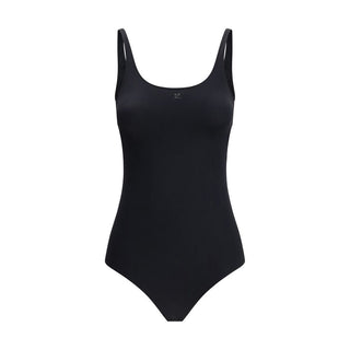 Black Elastane One-Piece Swimsuit