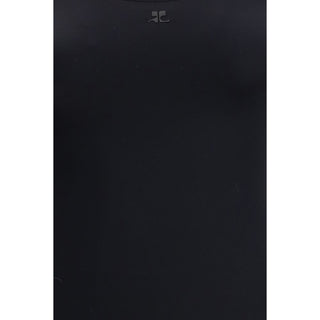 Black Elastane One-Piece Swimsuit