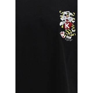 Schwarzes Baumwoll-T-Shirt