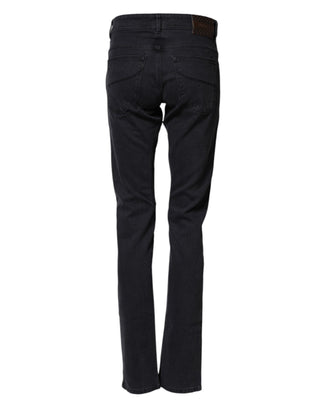 Black Cotton Straight Fit Women Denim Trouser Jeans
