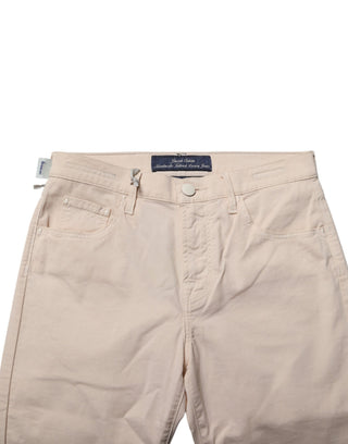 Beige Mid Waist Skinny Fit Denim Trouser Jeans
