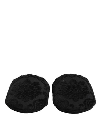 Zapatillas planas negras con logo bordado