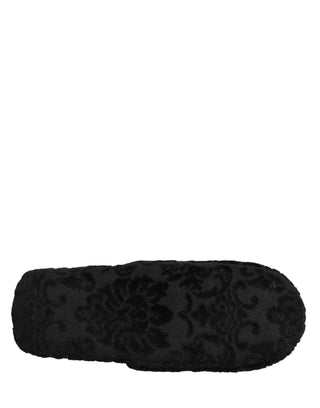 Zapatillas planas negras con logo bordado