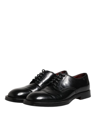 Black Lace Up Leather Dress Derby Men Shoes