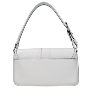 Weiße Leder-Schultertasche