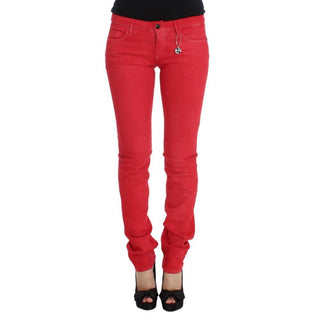 Jeans ajustados multicolor de algodón