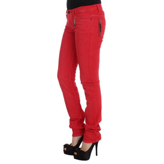 Jeans ajustados multicolor de algodón