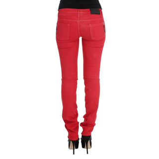 Jeans ajustados multicolor de algodón