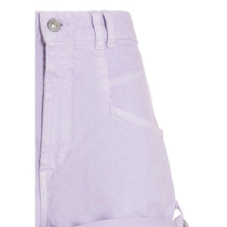Purple Cotton Shorts