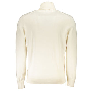 Weißer Rollkragenpullover aus Baumwolle