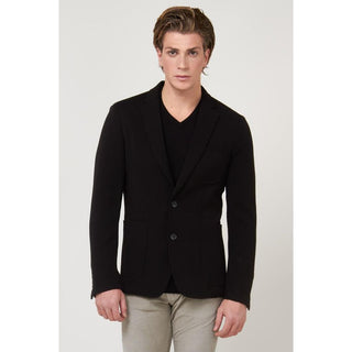 Blazer de poliéster negro