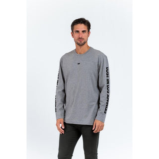 Camiseta de manga larga de algodón gris