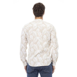 Camiseta de manga larga beige de algodón
