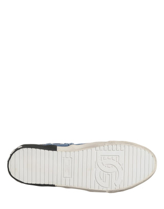 Zapatillas bajas azules de mezclilla desgastada