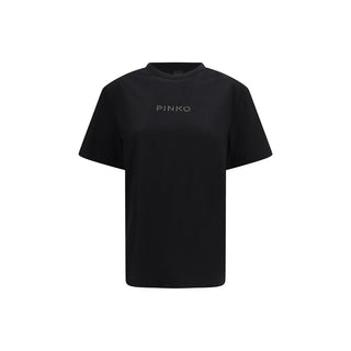 Schwarzes Baumwoll-T-Shirt