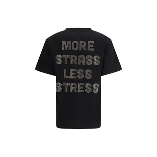 Schwarzes Baumwoll-T-Shirt