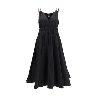Schwarzes Baumwoll-Freizeitkleid
