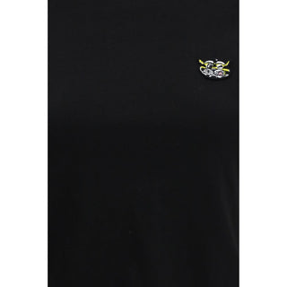 Schwarzes Baumwoll-T-Shirt